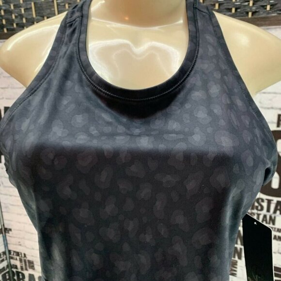90 Degree L Animal Print Racerback Crop Tank Top - Picture 3 of 6